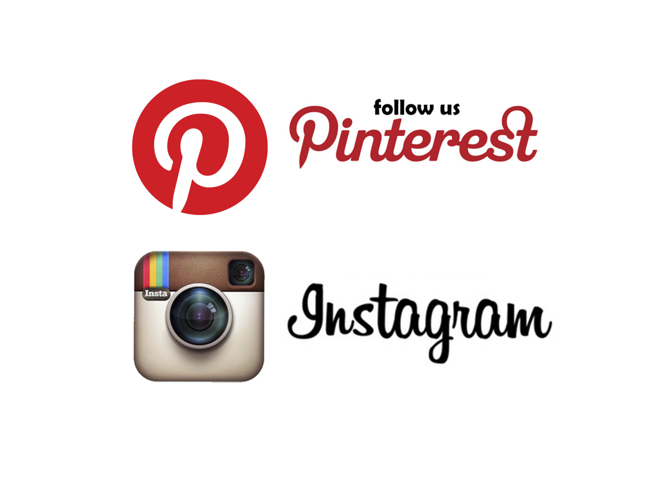 pinterest and instagram icons